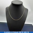 Box Chain - Yellow Gold 18k (.750) 3 grams 16 inch