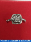 Ring - Wedding Set - White Gold 14k (.585) 3 grams Size 7