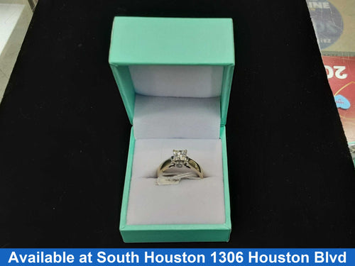 Ring - Engagement Set - White Gold 14k (.585) 3.8 grams Size 7