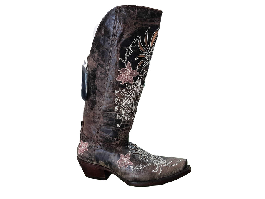 Vaccari Corral Boots Circle G Brown