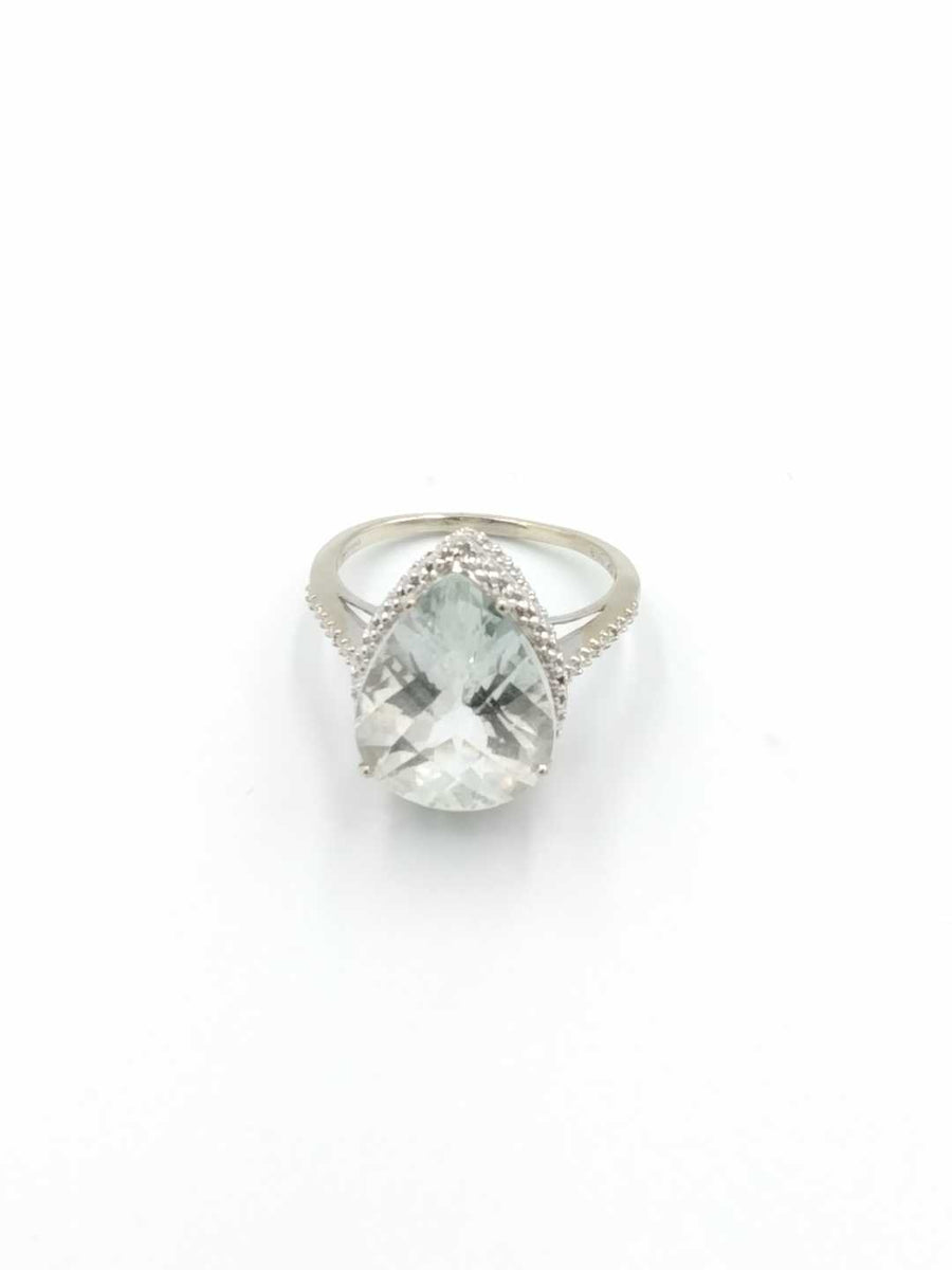Women's Ring - Solitaire - White Gold 10k (.417) 5 grams Size 8