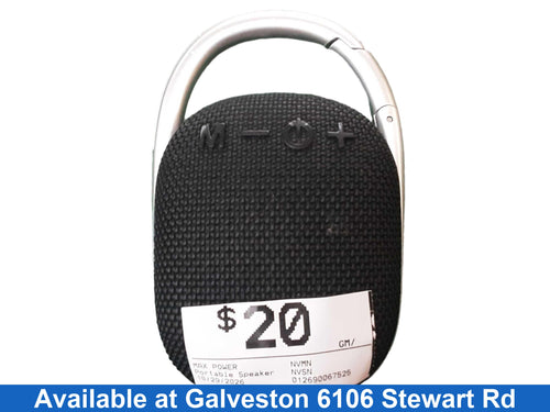 Max Power Black Portable Speaker