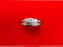 Ring - Wedding Set - White Gold 14k (.585) 8.4 grams Size 7