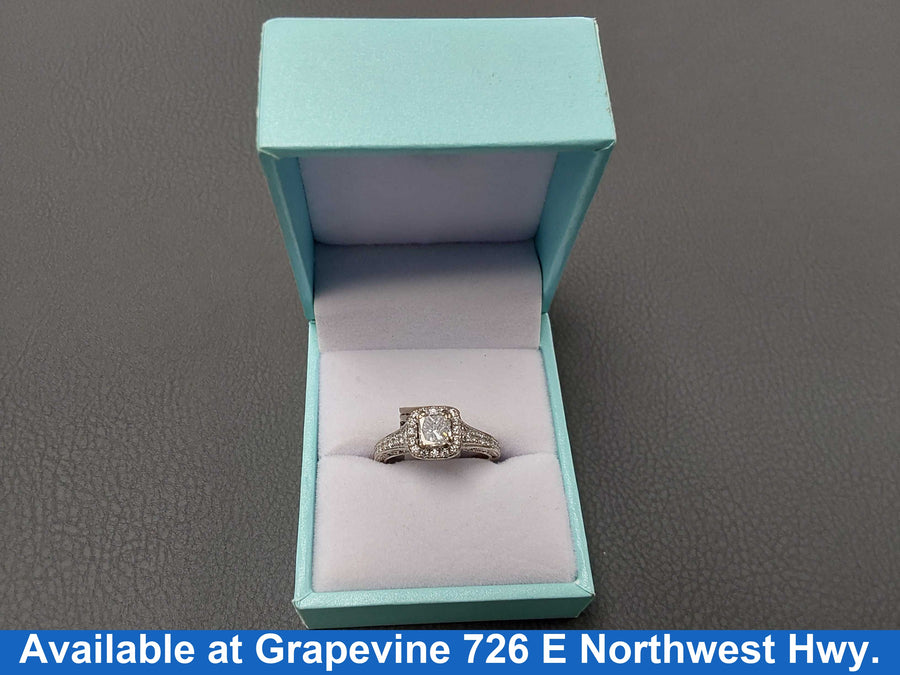 Ring - Wedding Set - White Gold 14k (.585) 4.9 grams Size 20