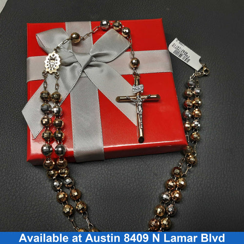 Bead Chain - Tricolor Gold 14k (.585) 20.7 grams 24 inch