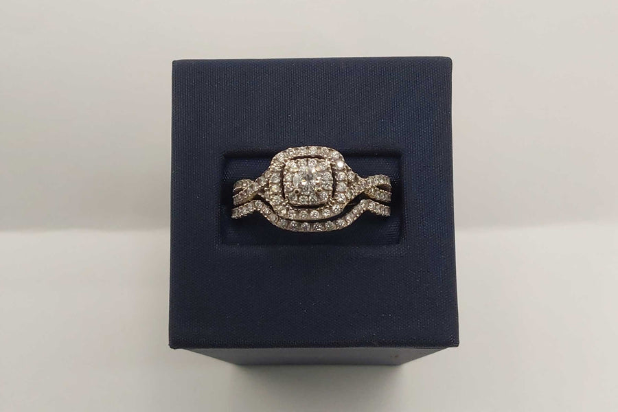 Ring - Engagement Set - White Gold 10k (.417) 5.066 grams Size 9.5