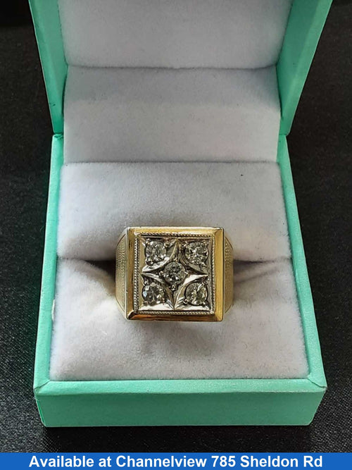 Men's Ring - Yellow Gold 14k (.585) 7.1 grams Size 8.5