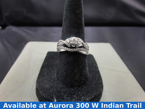 Ring - Engagement Set - White Gold 14k (.585) 4.5 grams Size 7