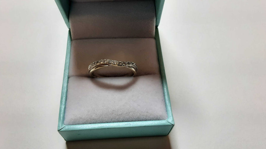 Ring - Wedding Set - White Gold 14k (.585) 10.2 grams Size 7.5