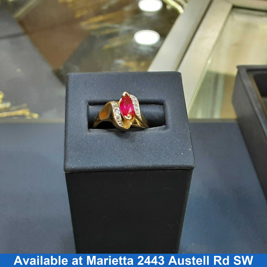 Women's Ring - Yellow Gold 10k (.417) 4 grams Size 20
