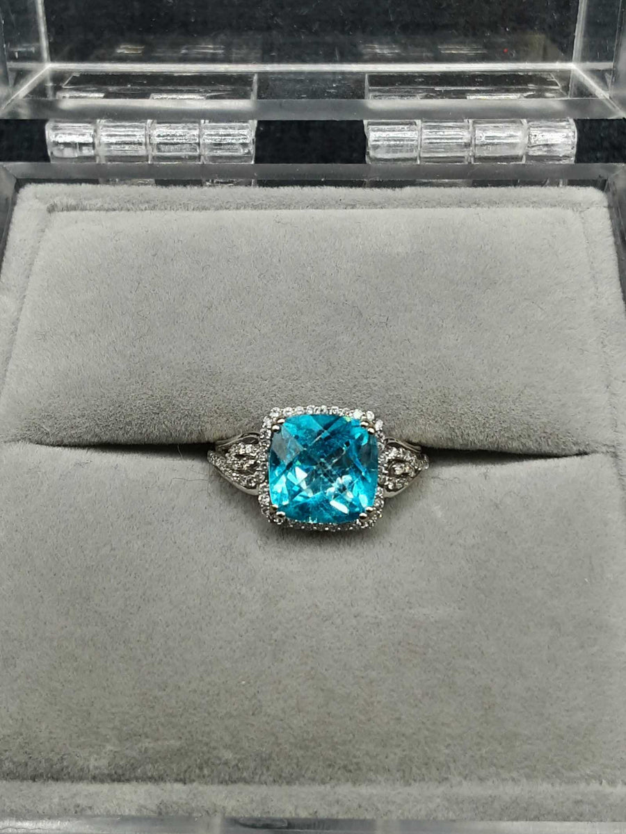 Women's Ring - Blue Topaz Birthstone Ring