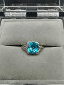 Women's Ring - Blue Topaz Birthstone Ring