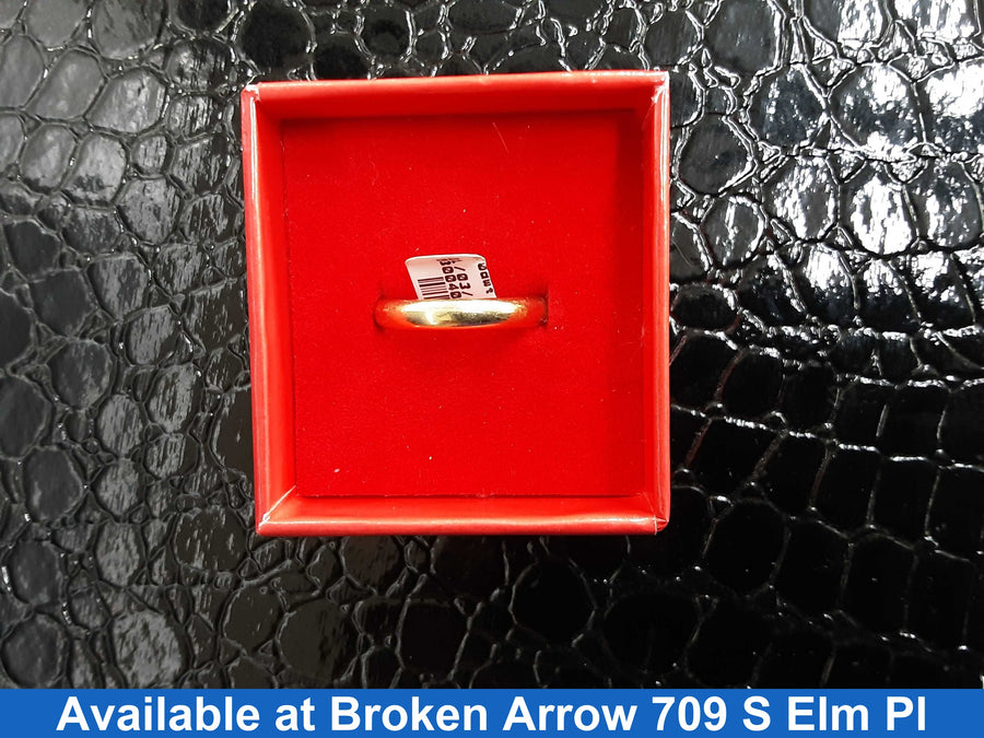 Ring - Wedding Band - Yellow Gold 18k (.750) 4.3 grams Size 20