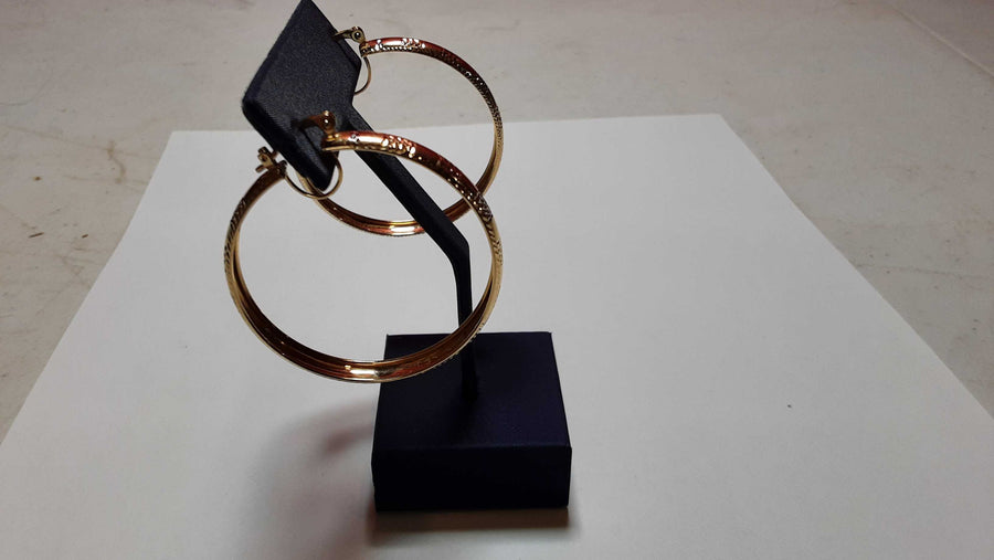 Bangle Earrings - Tricolor Gold 14k (.585) 5.2 grams
