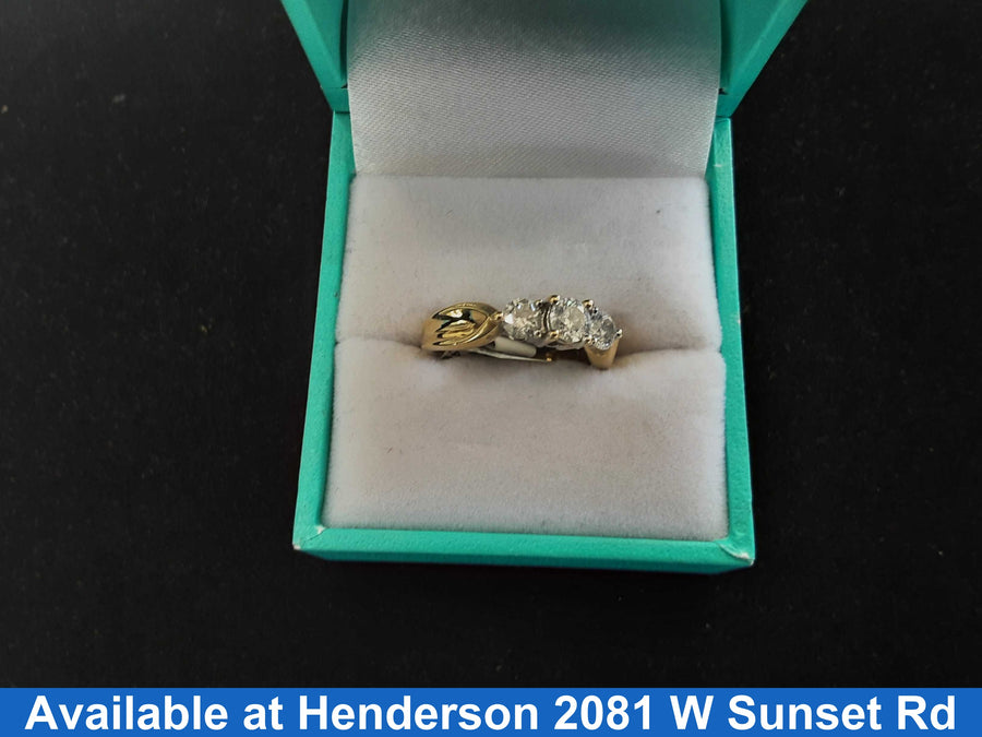 Women's Ring - Anniversary - Yellow Gold 14k (.585) 3.4 grams Size 20