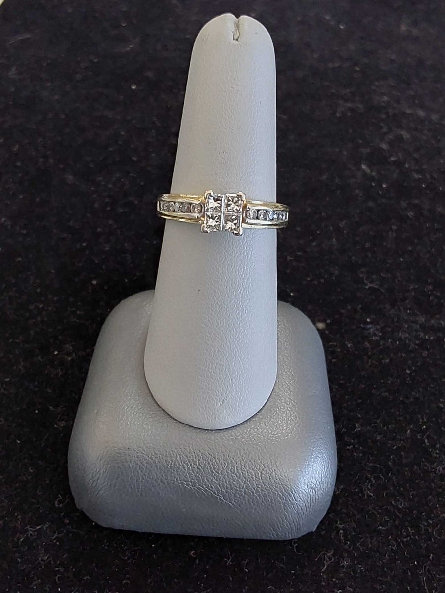 Ring - Engagement Set - Yellow Gold 14k (.585) 4.7 grams Size 7.5