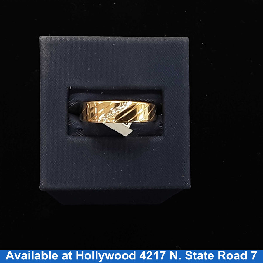 Ring - Wedding Band - Yellow Gold 14k (.585) 3.4 grams Size 5