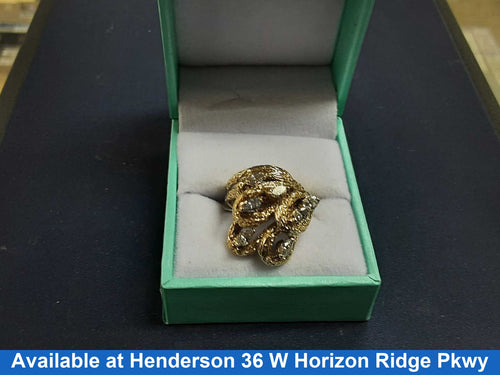 Women's Ring - Yellow Gold 14k (.585) 10.9 grams Size 20