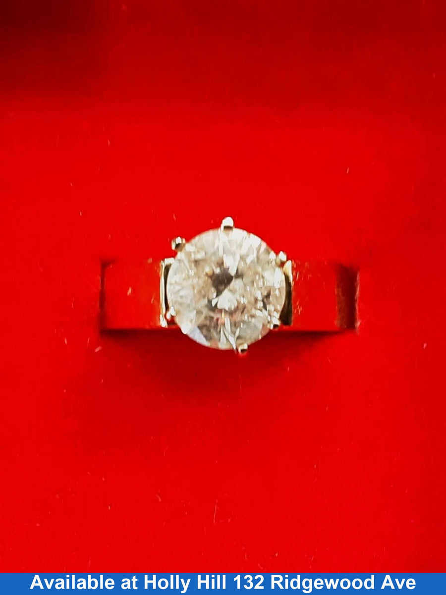 Women's Ring - Solitaire - Yellow Gold 14k (.585) 11.8 grams Size 7