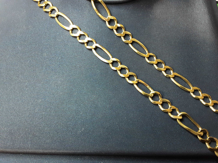 Figaro Chain - Yellow Gold 14k (.585) 18.6 grams 18 inch