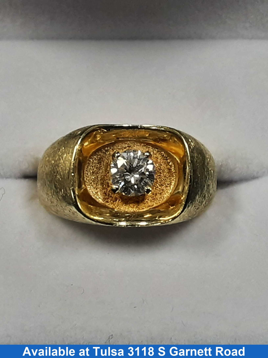 Men's Ring - Yellow Gold 14k (.585) 8.4 grams Size 8.5