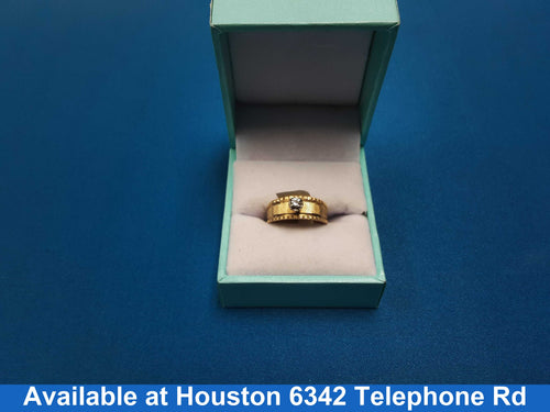 Women's Ring - Solitaire - Yellow Gold 14k (.585) 3.9 grams Size 6.5