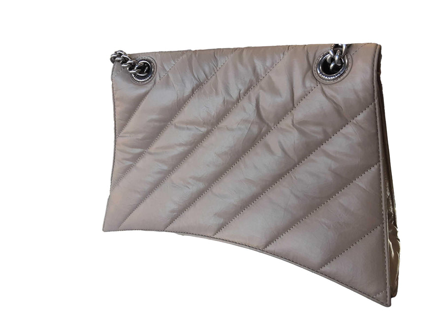 Balenciaga Crush Meduim Calfskin Beige / Tan Purse / Handbag