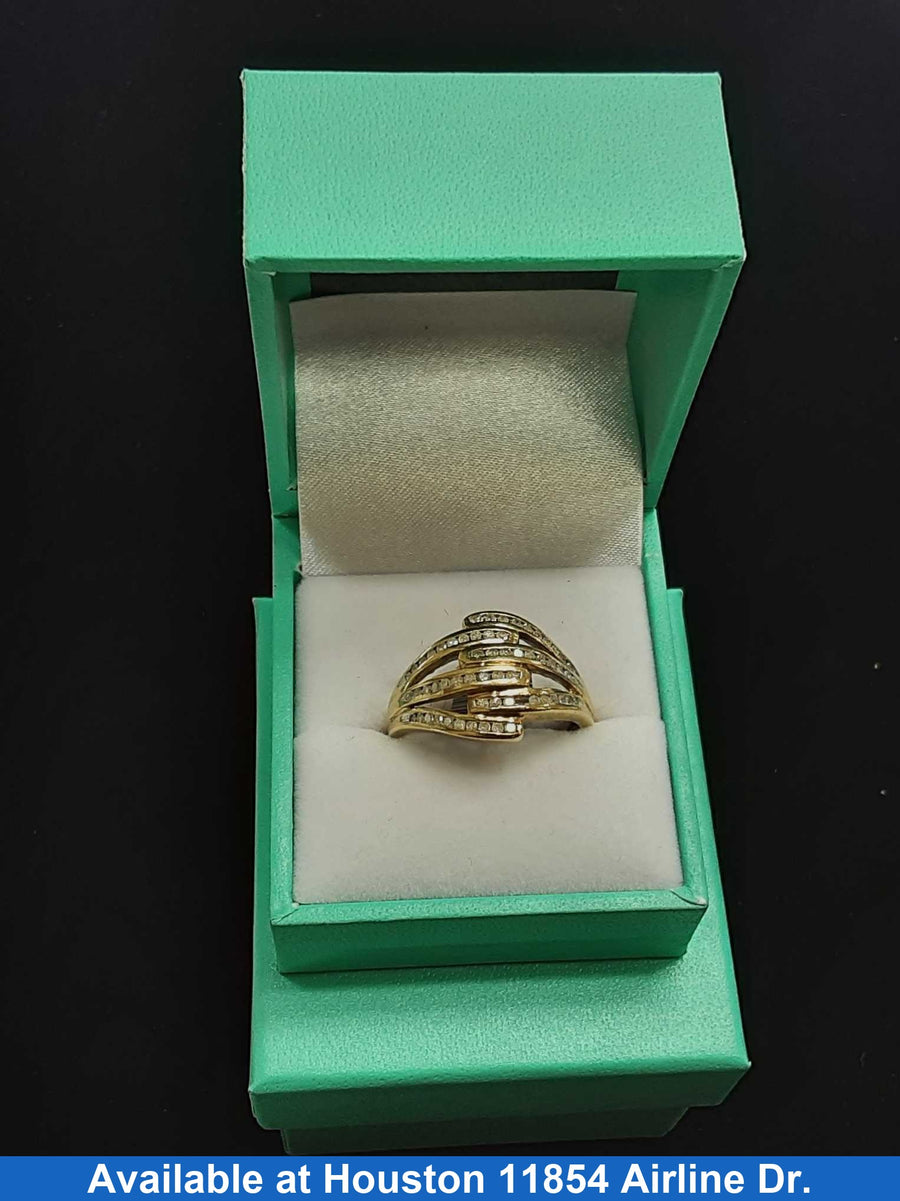 Women's Ring - Yellow Gold 10k (.417) 4.3 grams Size 9.5