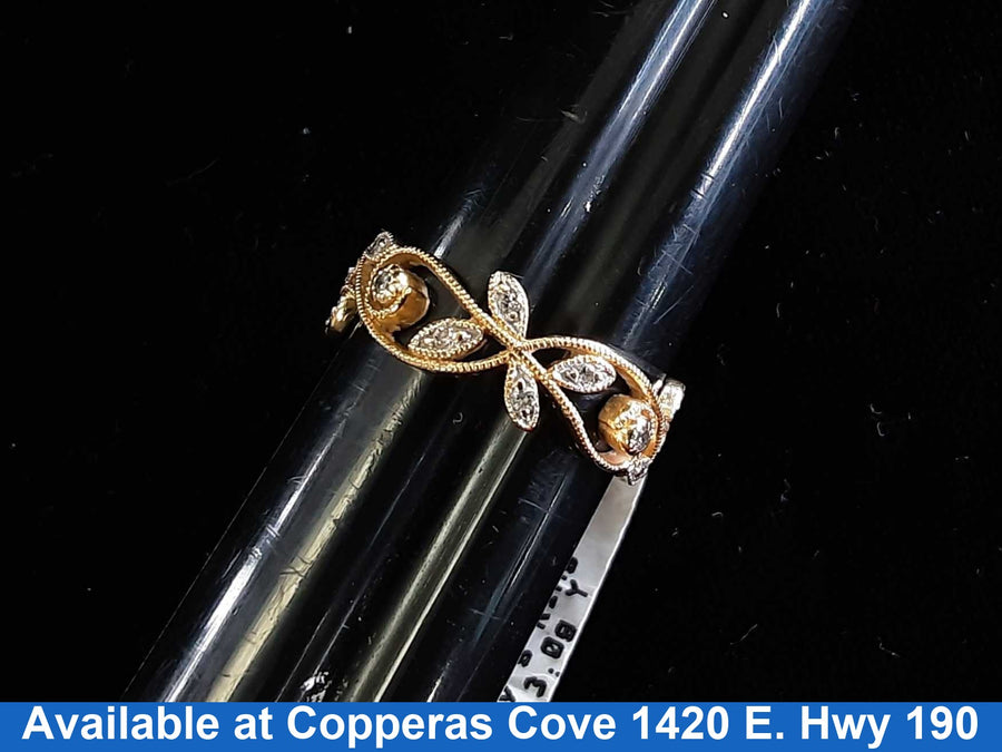 Women's Ring - Yellow Gold 14k (.585) 3 grams Size 20