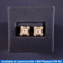 Double Stud Earrings - White Gold 14k (.585) 1.5 grams