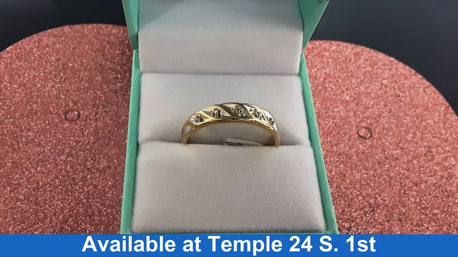 Ring - Wedding Band - Tricolor Gold 10k (.417) 2.4 grams Size 10