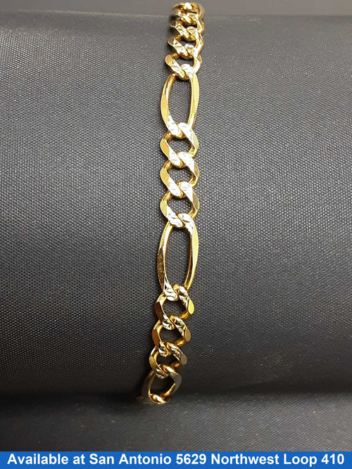 Figaro Bracelet - Yellow Gold 10k (.417) 6 grams 8 inch