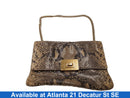 Michael Kors Snake Skin Clutch Beige / Tan Purse / Handbag
