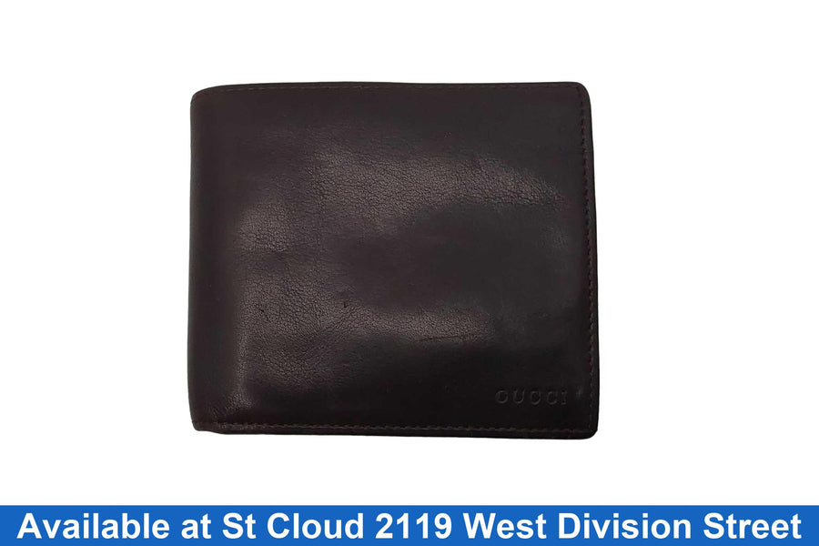 Gucci Leather Bifold Brown Wallet