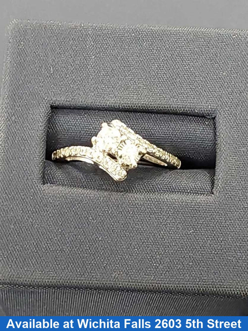 Ring - Engagement Set - White Gold 10k (.417) 2.4 grams Size 6