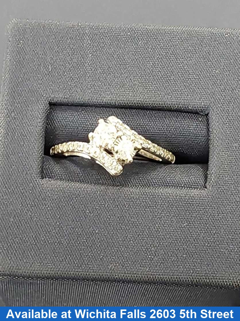 Ring - Engagement Set - White Gold 10k (.417) 2.4 grams Size 6