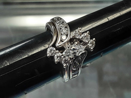 Ring - Wedding Set - White Gold 14k (.585) 8.3 grams Size 7