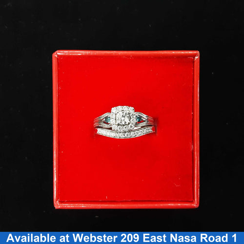 Ring - Engagement Set - White Gold 10k (.417) 4.4 grams Size 5