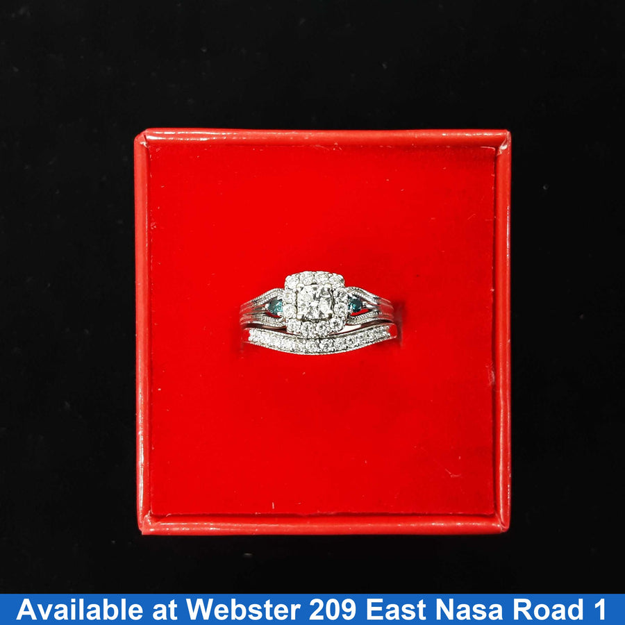 Ring - Engagement Set - White Gold 10k (.417) 4.4 grams Size 5