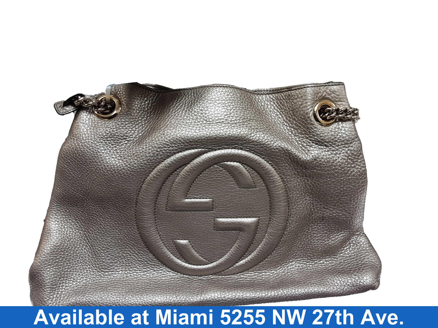 Gucci 308982 Silver Purse / Handbag