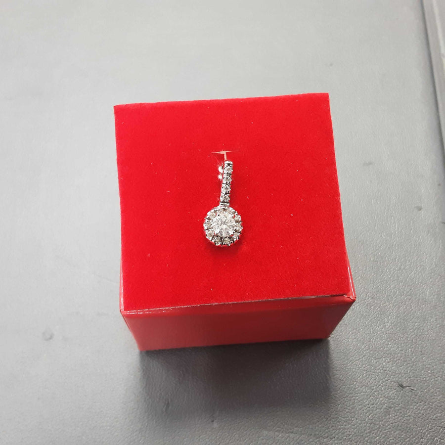 Diamond Pendant - White Gold 14k (.585) 1.4 grams