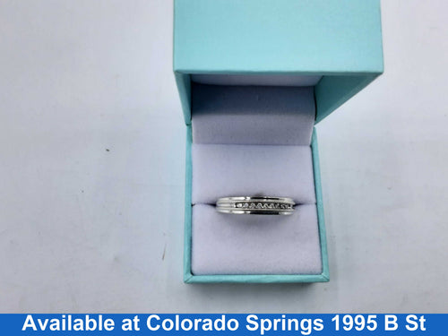 Ring - Wedding Band - White Gold 14k (.585) 4.8 grams Size 12.5
