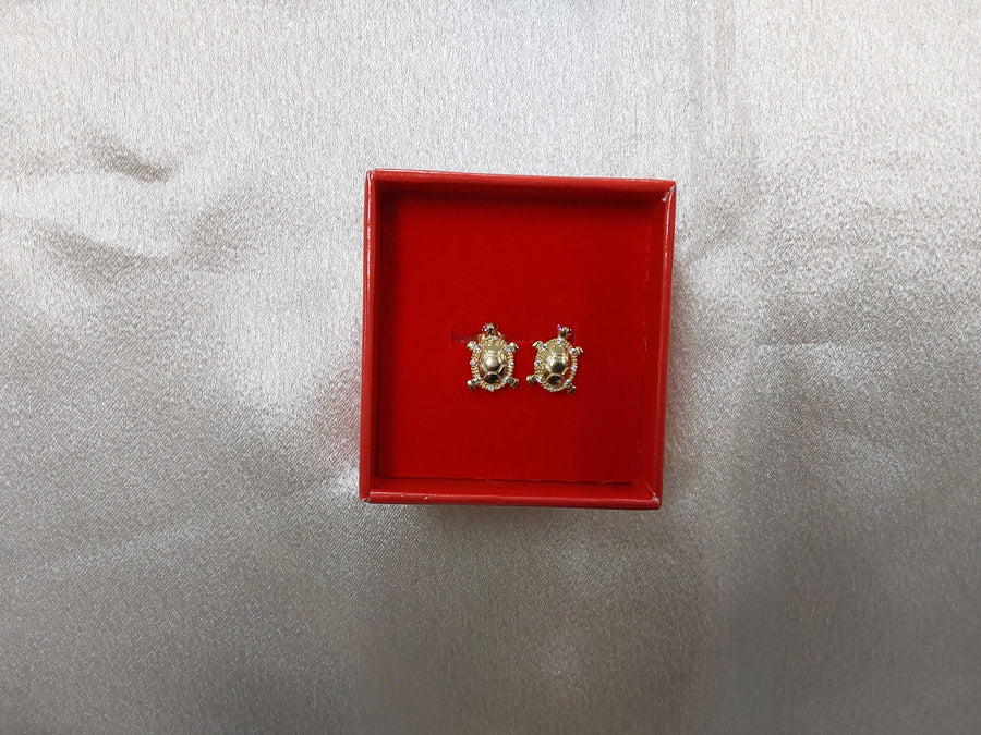 Double Stud Earring - Yellow Gold 14k (.585) 1.8 grams