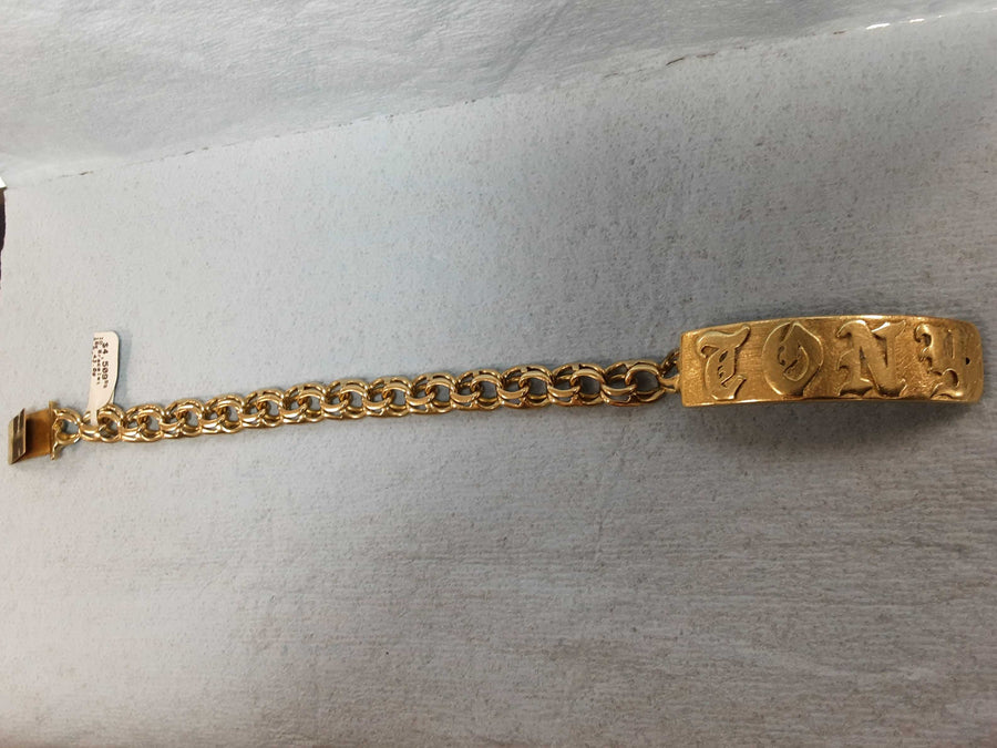 ID Bracelet - Yellow Gold 10k (.417) 43 grams 9 inch