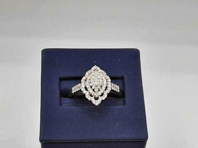 Lady's Ring - Cluster White Gold 10k (.417) 3.5 grams Size 10