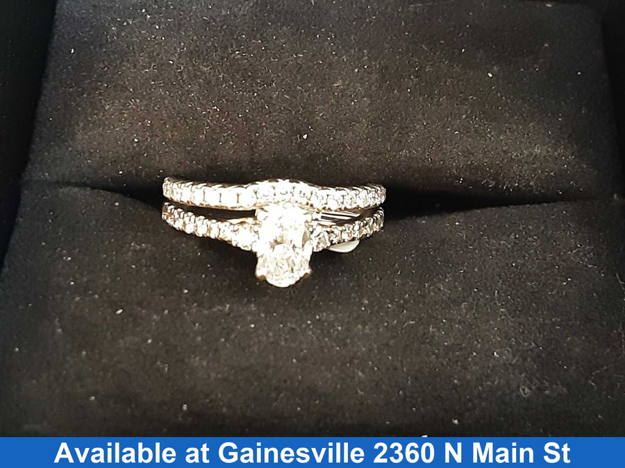 Ring - Engagement Set - White Gold 14k (.585) 4.6 grams Size 6