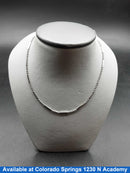 Bead Chain - White Gold 18k (.750) 2.8 grams 16 inch