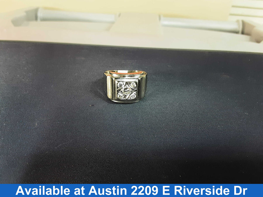 Men's Ring - White Gold 14k (.585) 6.7 grams Size 6