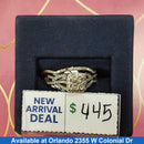 Ring - Engagement Set - Yellow Gold 10k (.417) 3.7 grams Size 20