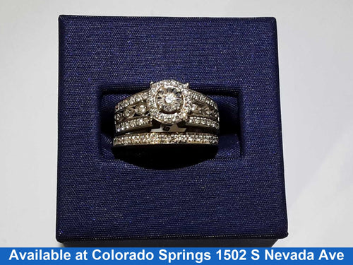 Ring - Engagement Set - White Gold 14k (.585) 5.8 grams Size 6
